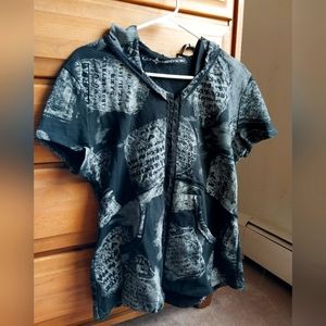 Vintage Lip Service gravestone corset hoodie